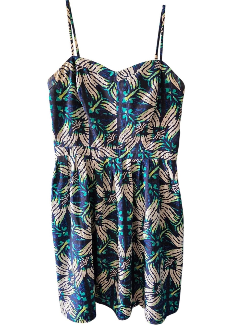 GAP Blue and Green Patterned Dress Size 4
